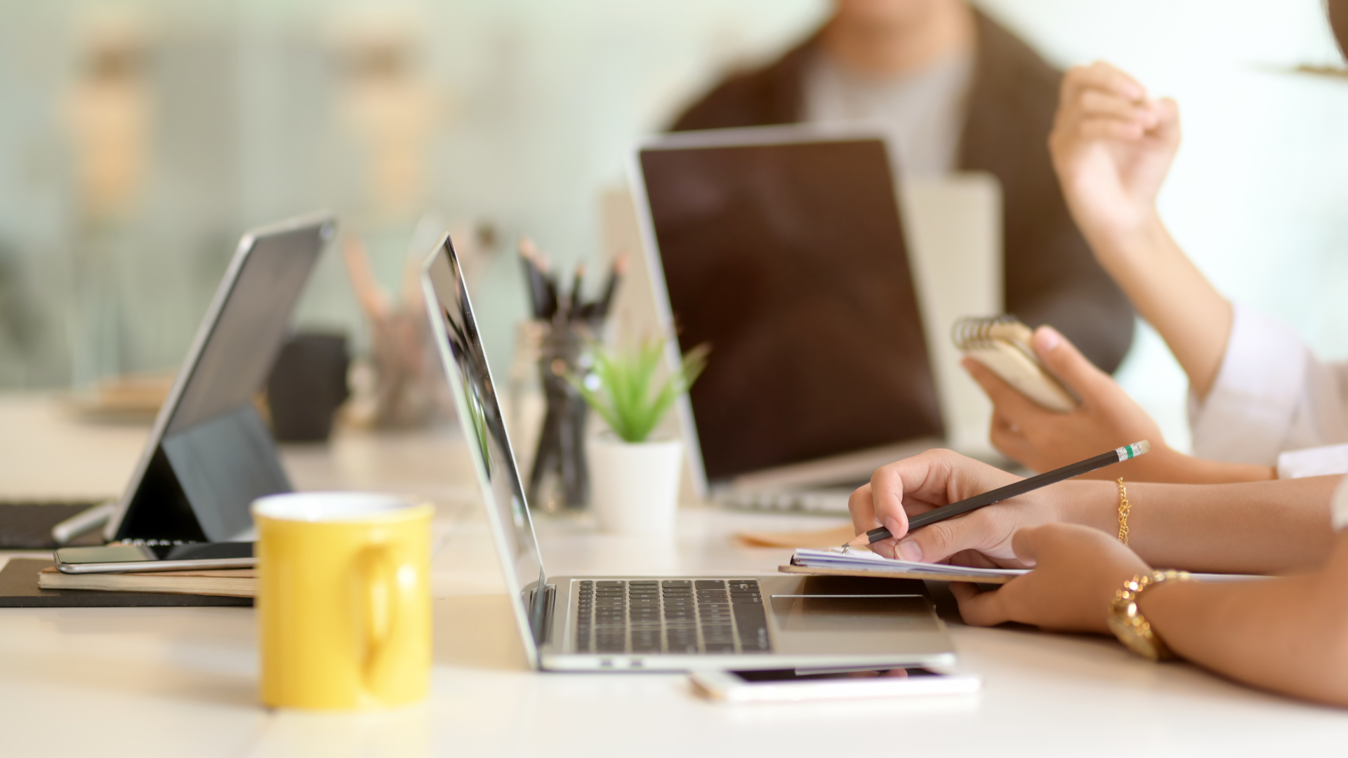 Mp40665494 Businesspeople Meeting On Their Project With Digital